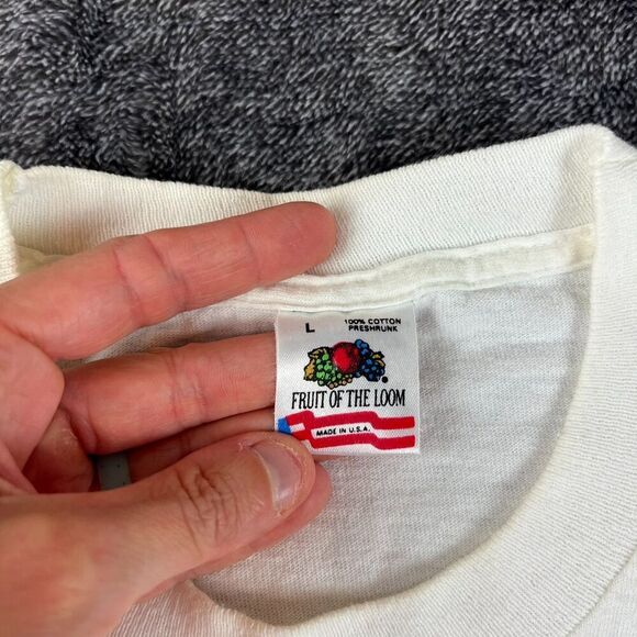 Vtg Fruit Of The Loom Montana Aztec Southwestern T-Shirt Single Stitch Bull L - Picture 4 of 10